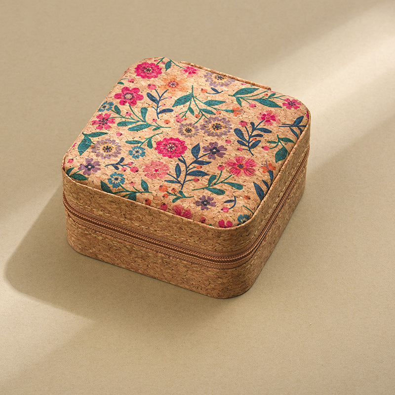 Premium cork jewelry box