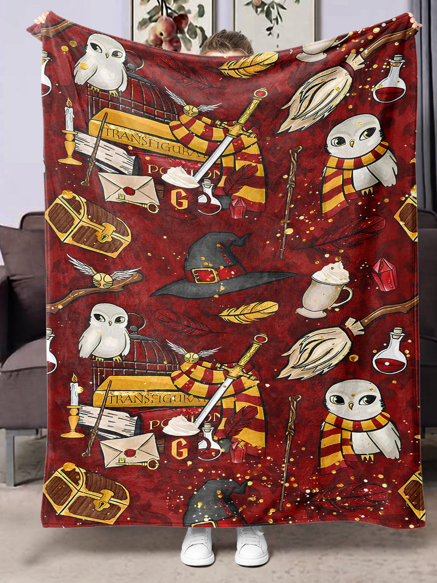 Halloween-themed flannel printed blanket