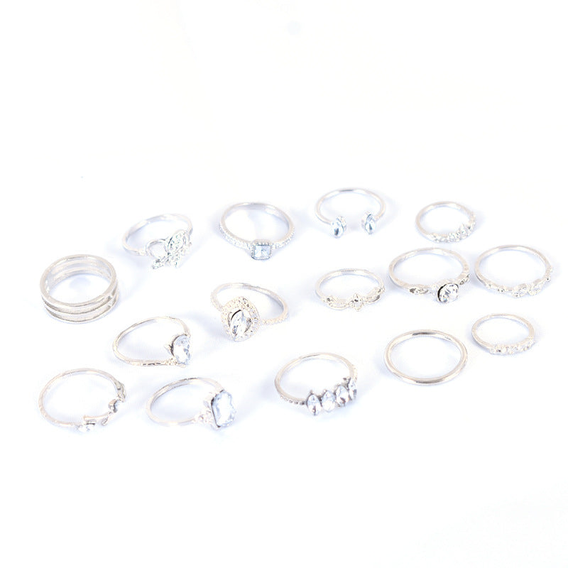 Bohemian Women's Alloy Ring Set (15PCs)