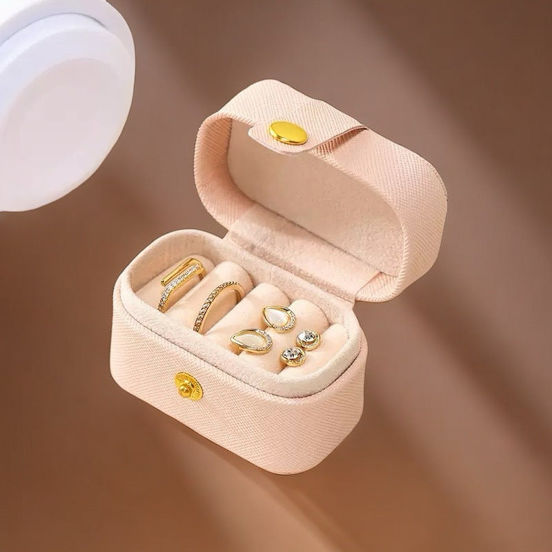 Mini Leather Jewelry Box for Rings and Earrings