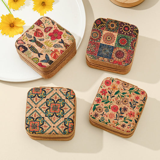Premium cork jewelry box