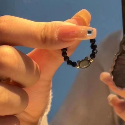 Adjustable Cat Couple's Matching Rings