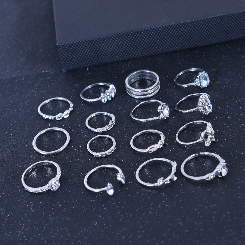Bohemian Women's Alloy Ring Set (15PCs)