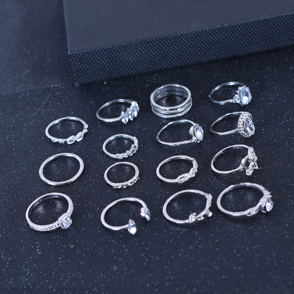 Bohemian Women's Alloy Ring Set (15PCs)