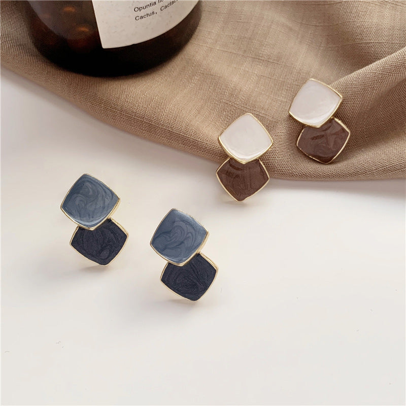 S925 Silver Drop Shape Vintage Earrings for Women
