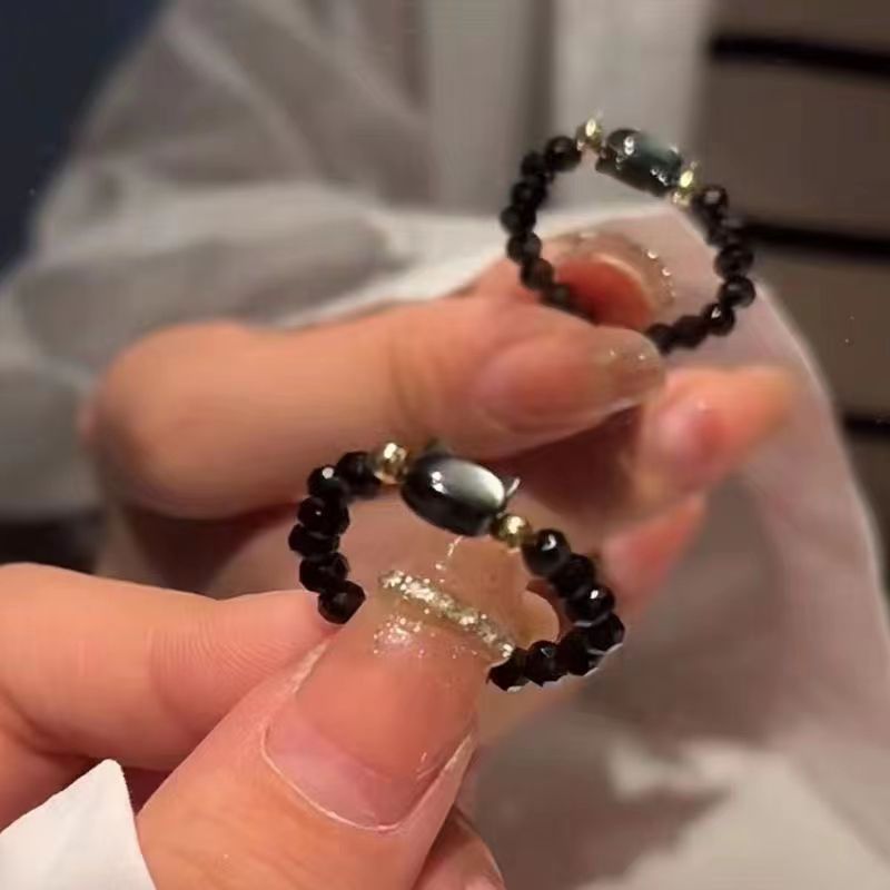 Adjustable Cat Couple's Matching Rings