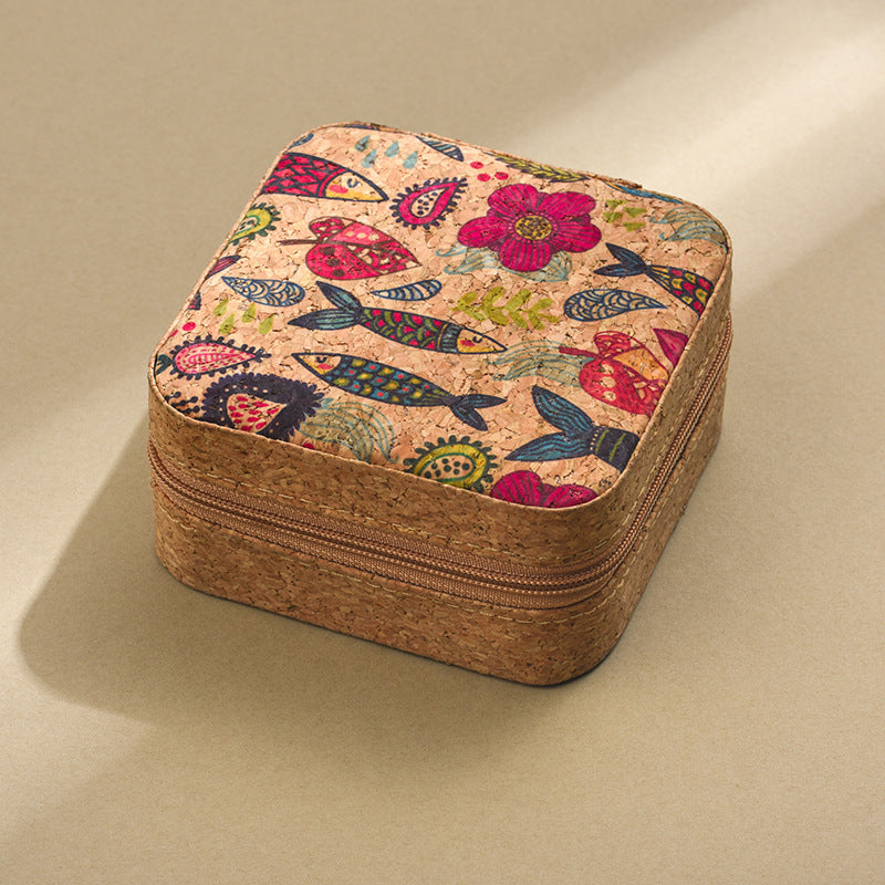 Premium cork jewelry box