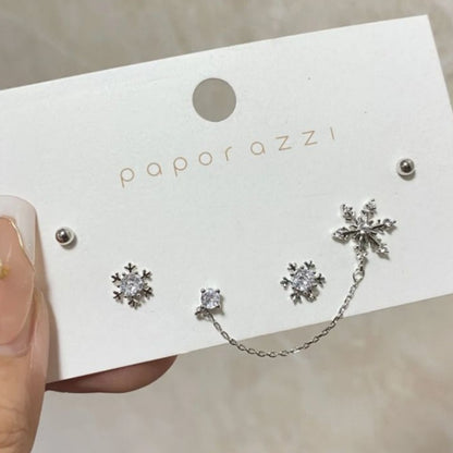 Sweet Cool Heart Zircon Six-Piece Earrings Set