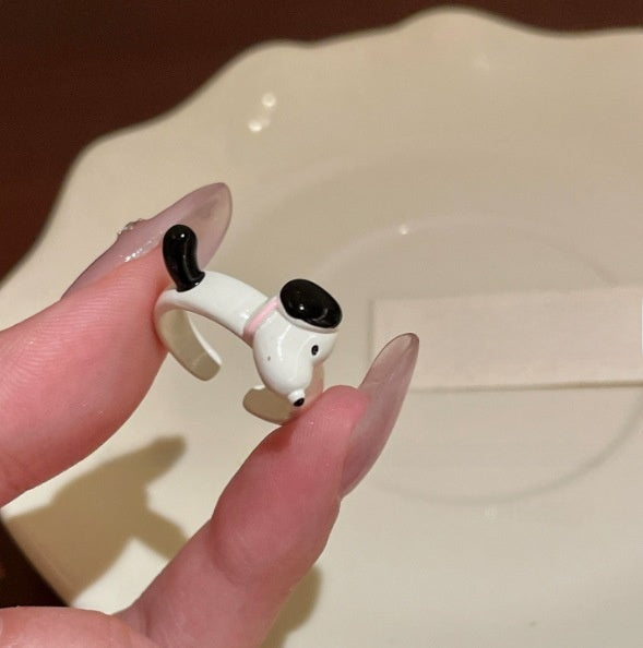 Cartoon Animal Rotatable Open Ring