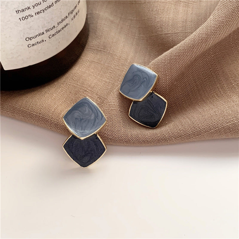 S925 Silver Drop Shape Vintage Earrings for Women